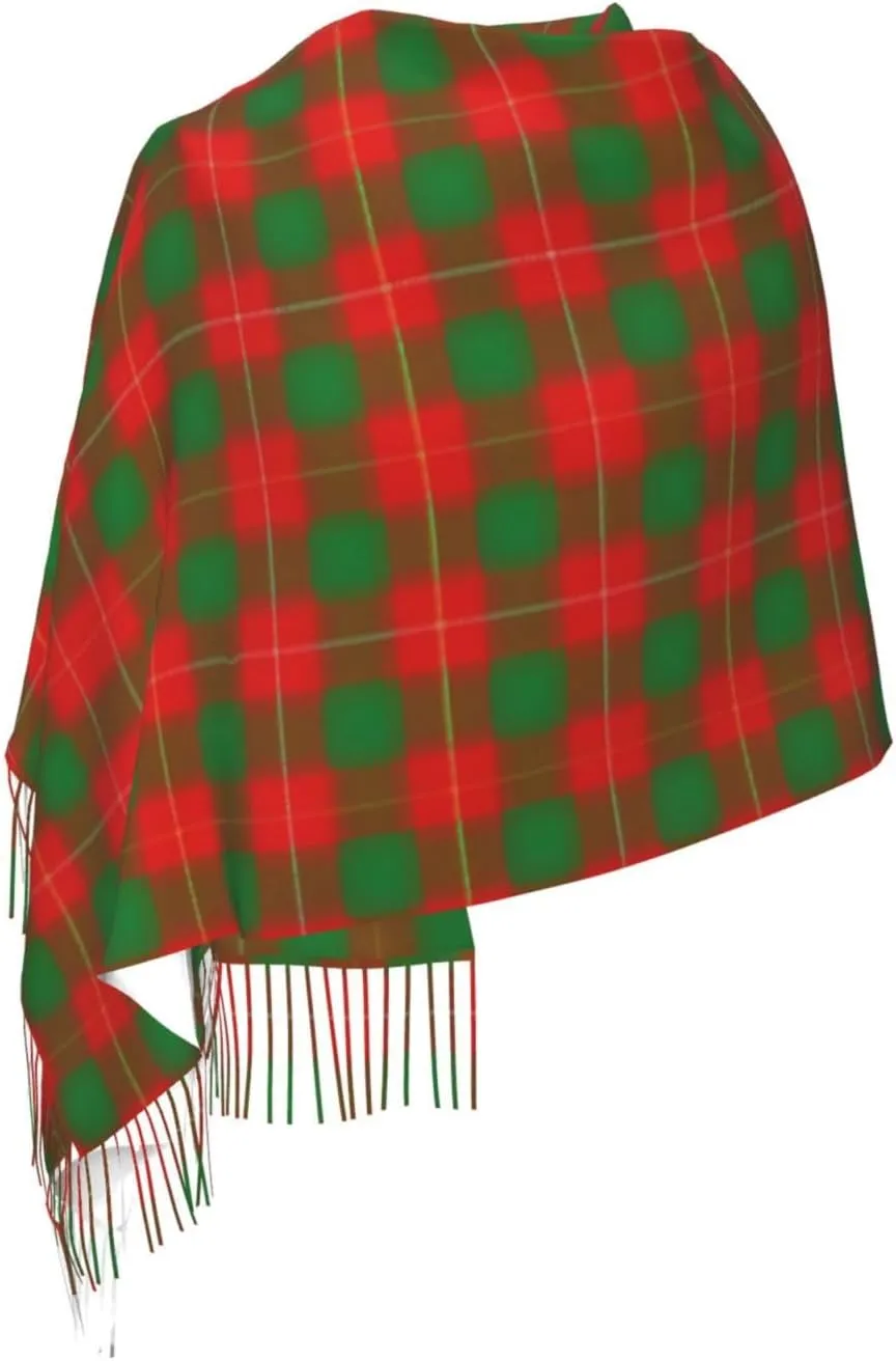 Scottish Clan Maxwell Tartan Plaid Imitation Cashmere Tassel Scarf Winter Scarf Autumn Softest Classic Warm