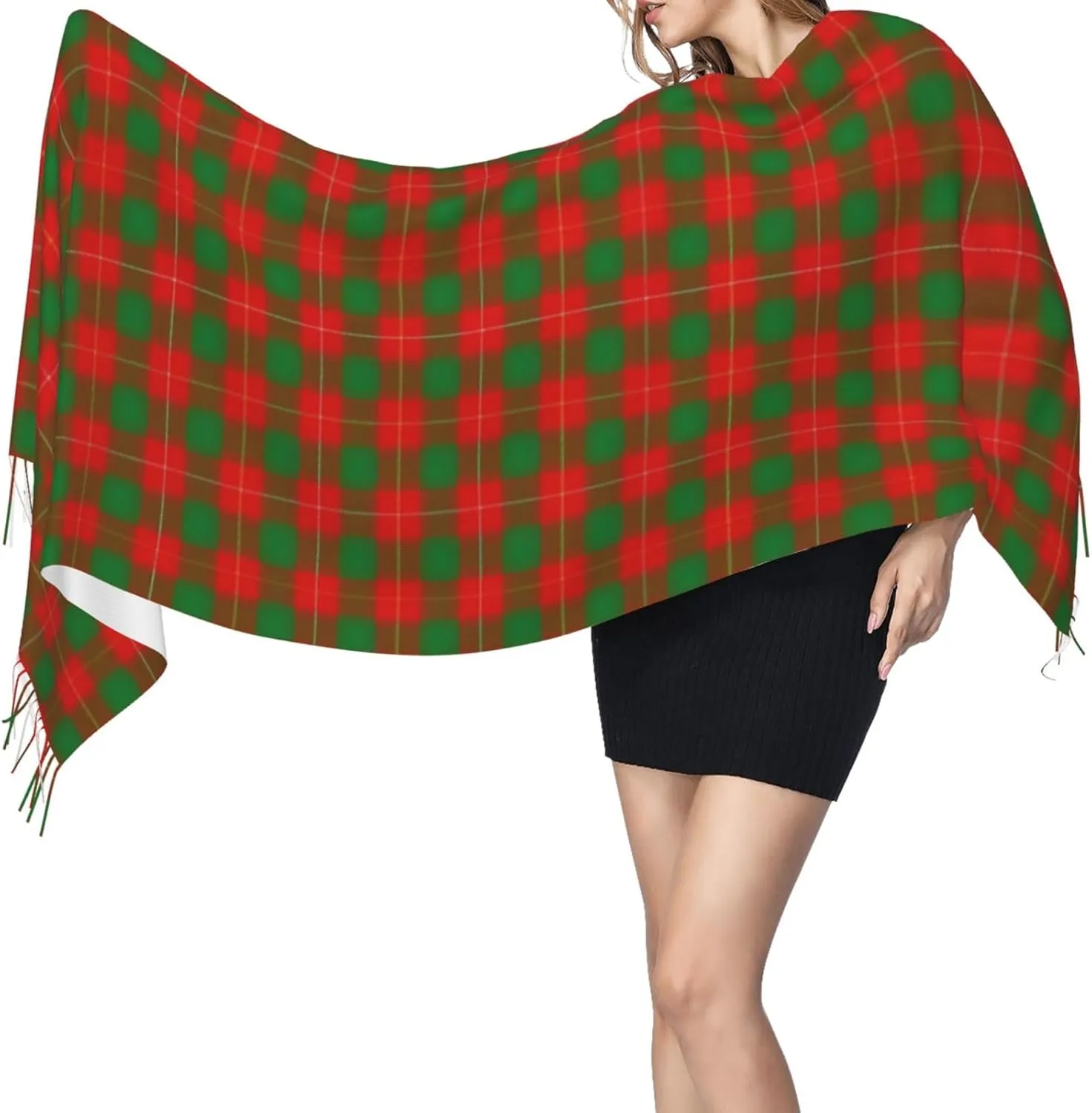 Scottish Clan Maxwell Tartan Plaid Imitation Cashmere Tassel Scarf Winter Scarf Autumn Softest Classic Warm