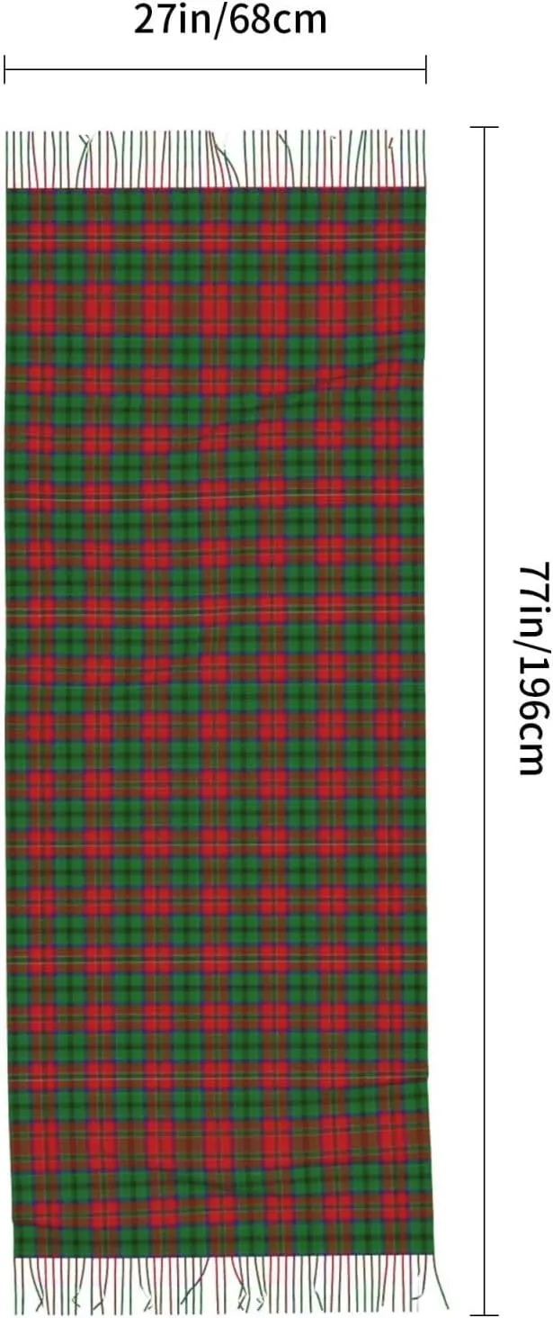 Scottish Clan Maxwell Tartan Plaid Imitation Cashmere Tassel Scarf Winter Scarf Autumn Softest Classic Warm