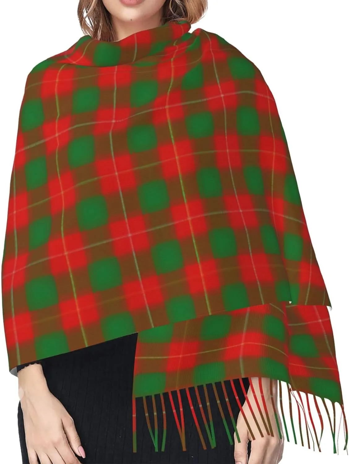 Scottish Clan Maxwell Tartan Plaid Imitation Cashmere Tassel Scarf Winter Scarf Autumn Softest Classic Warm