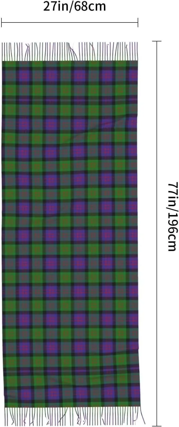 Scottish Clan Maxwell Tartan Plaid Imitation Cashmere Tassel Scarf Winter Scarf Autumn Softest Classic Warm