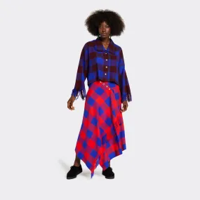 Skirt with fringes Maasai Shuka Red