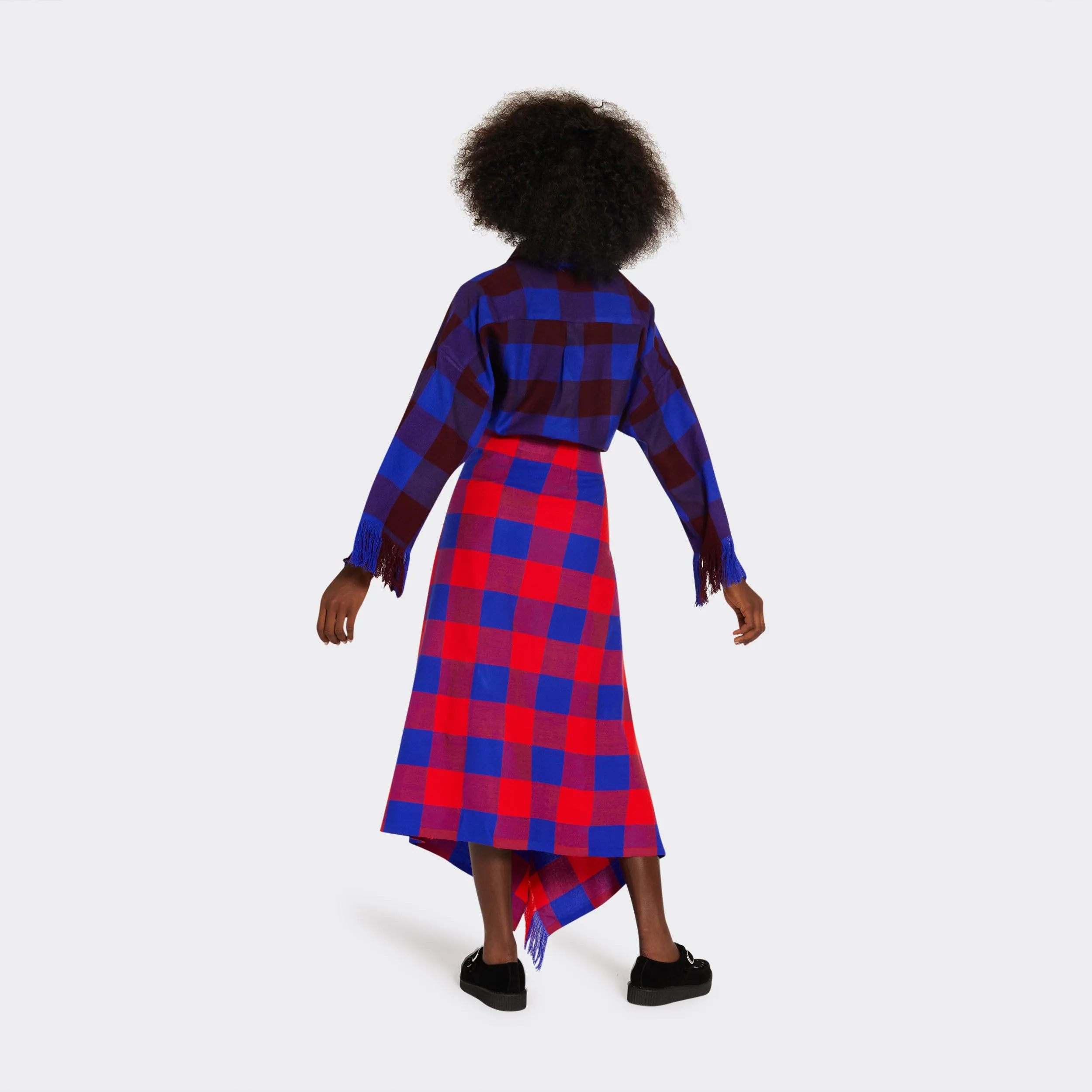 Skirt with fringes Maasai Shuka Red