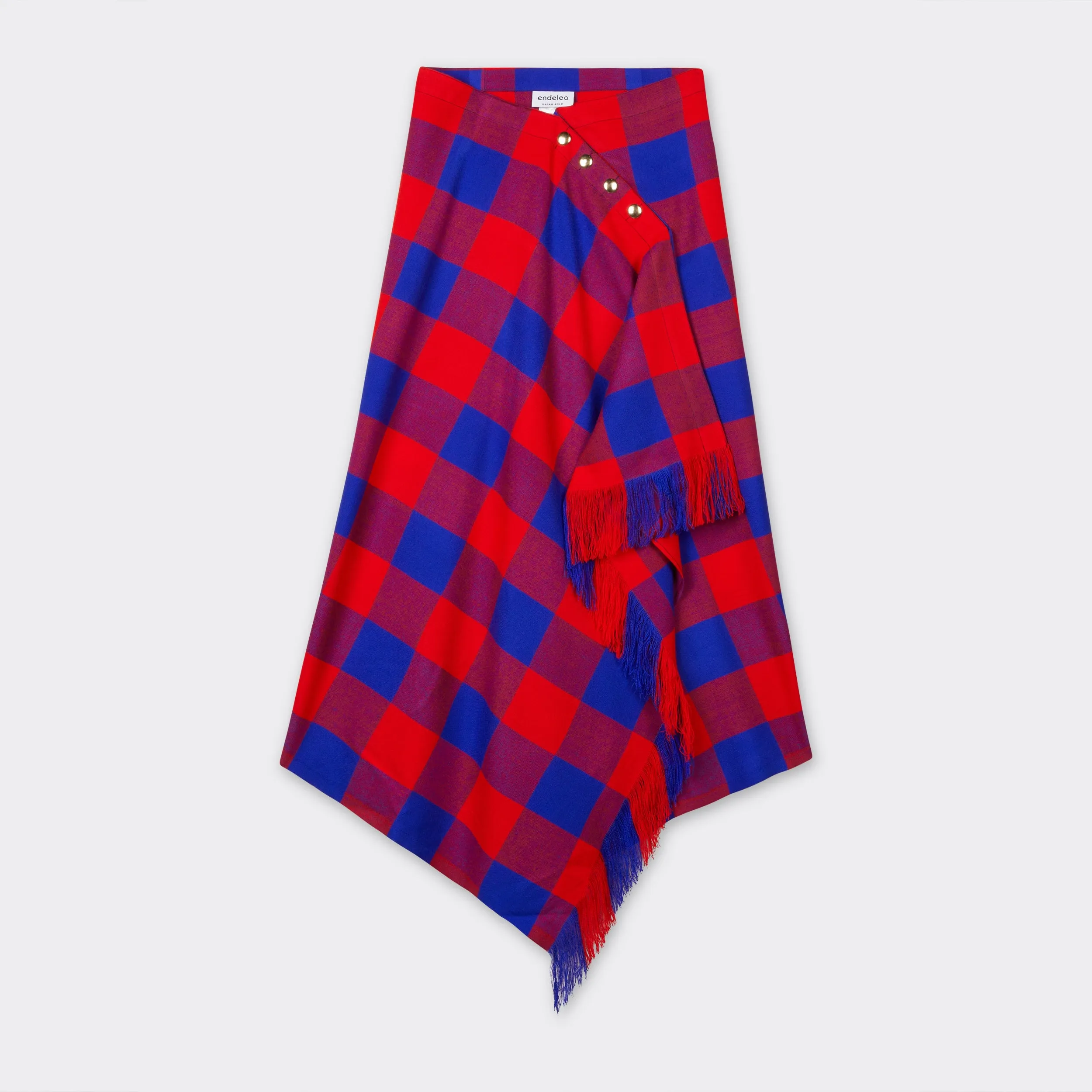 Skirt with fringes Maasai Shuka Red