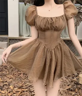Sonicelife  Fairy Dress Holiday Irregular Long Sleeve Beach dress summer Ruffle sexy Off Shoulder female high waist chic women short dresses  Sundress