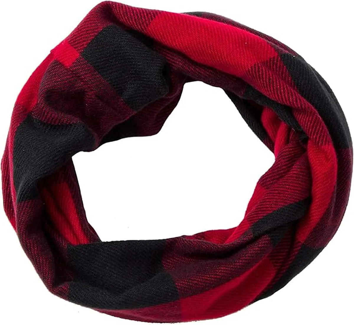 stylesilove Winter Plaid Infinity Scarf with Hidden Zipper Pocket Fashion Travel Scarf for Women and Men