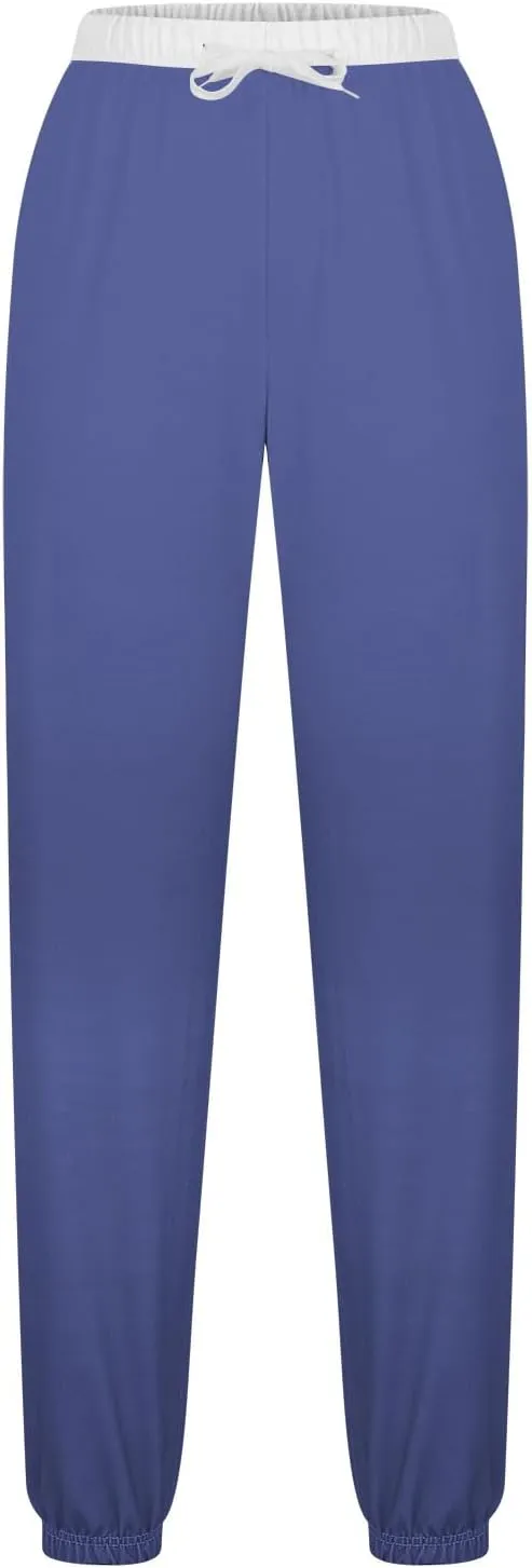 Women Drawstring Athletic Joggers Baggy Cinch Bottom Sweatpants Sport Workout Active Baggy Lounge Trousers