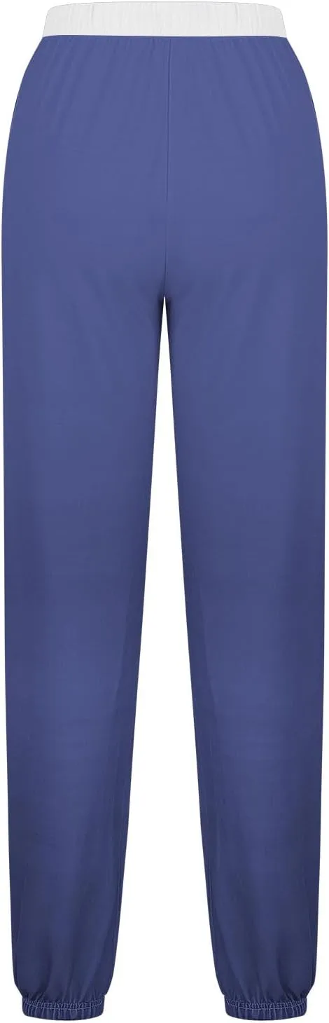 Women Drawstring Athletic Joggers Baggy Cinch Bottom Sweatpants Sport Workout Active Baggy Lounge Trousers
