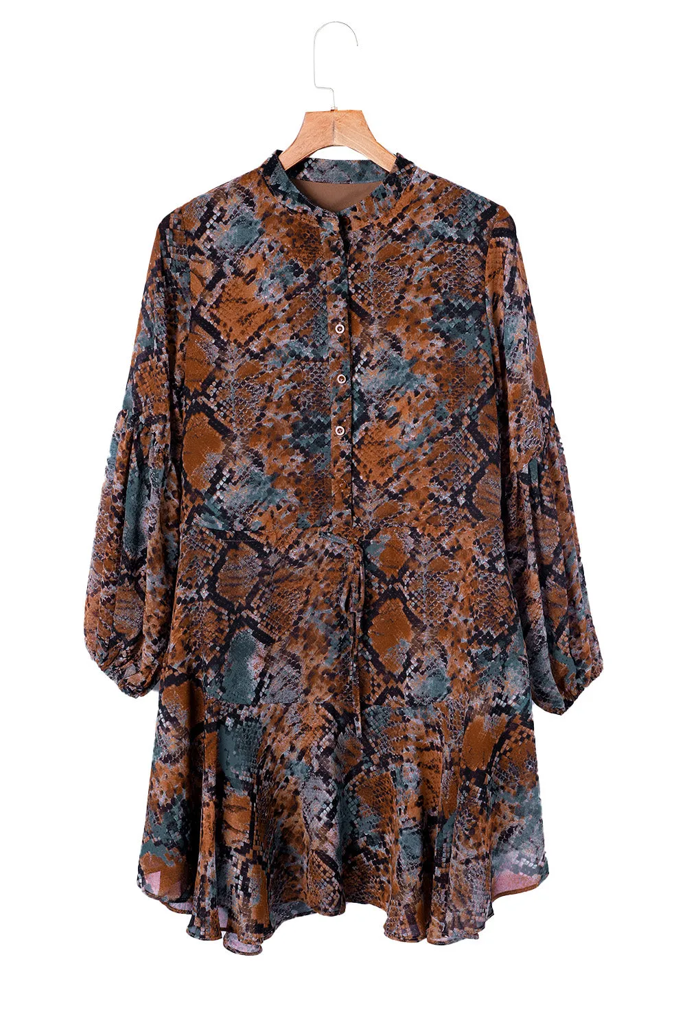 Women's Long Sleeve Ruffle Dress Floral Flowy Boho Mini Short Beach Dress
