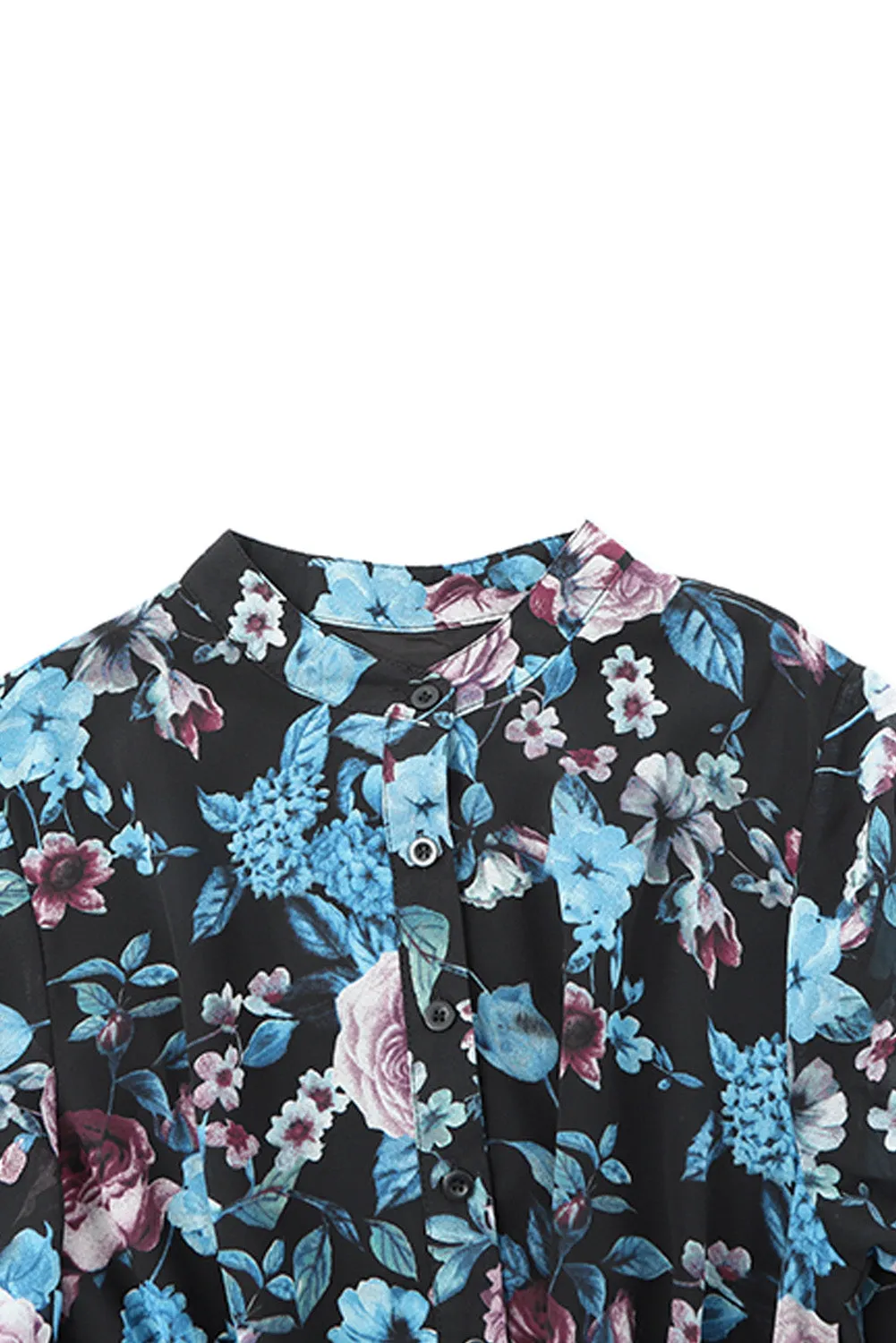 Women's Long Sleeve Ruffle Dress Floral Flowy Boho Mini Short Beach Dress