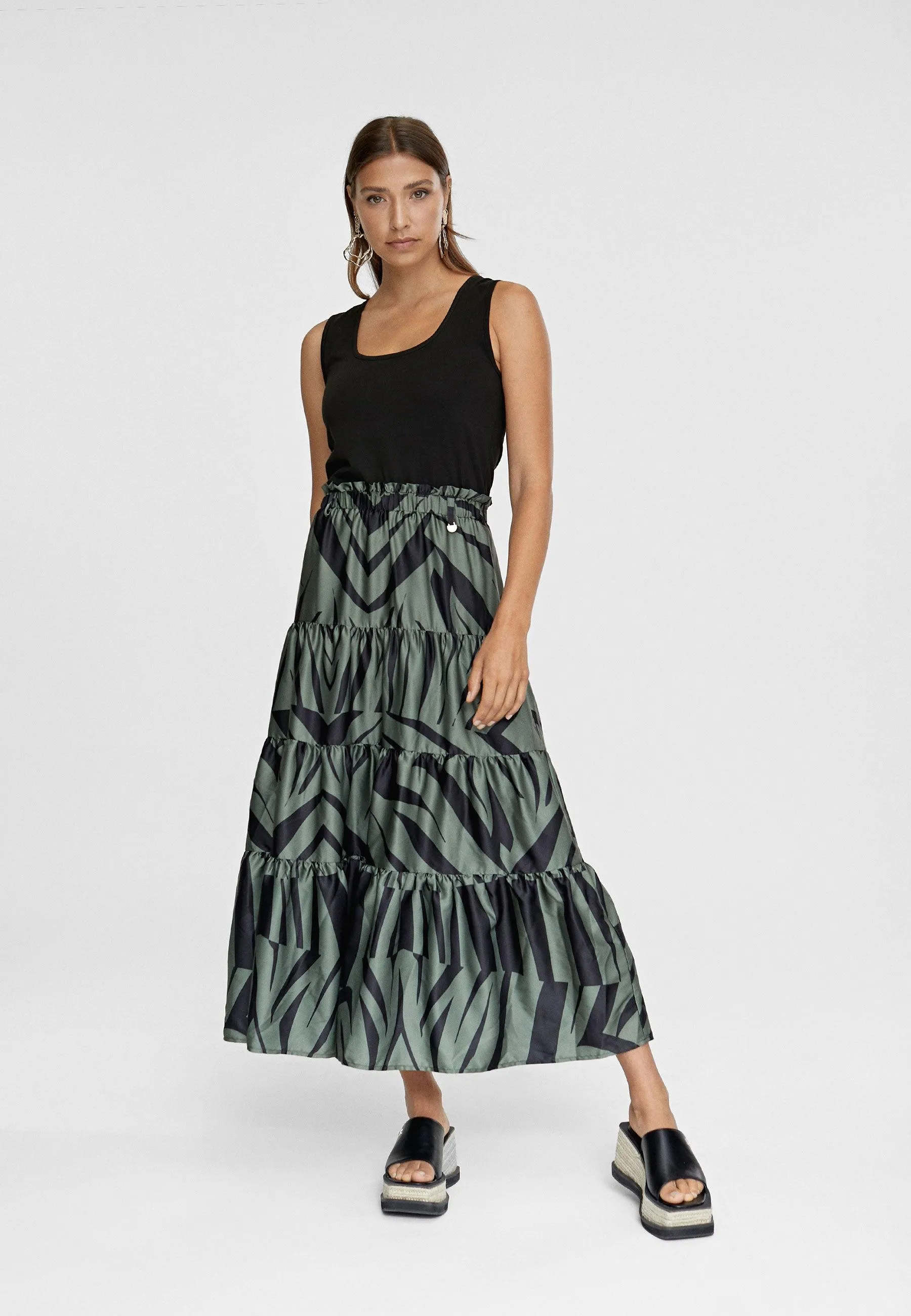 Zebra combined dress